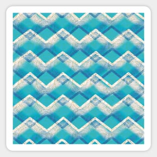 Turquoise Zig Zag Mandala Mix-up with Blue, White and Gold Sticker